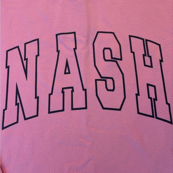 Ash Pink Crew Neck Sweatshirt with Bold Lettering - Picture 4 of 5